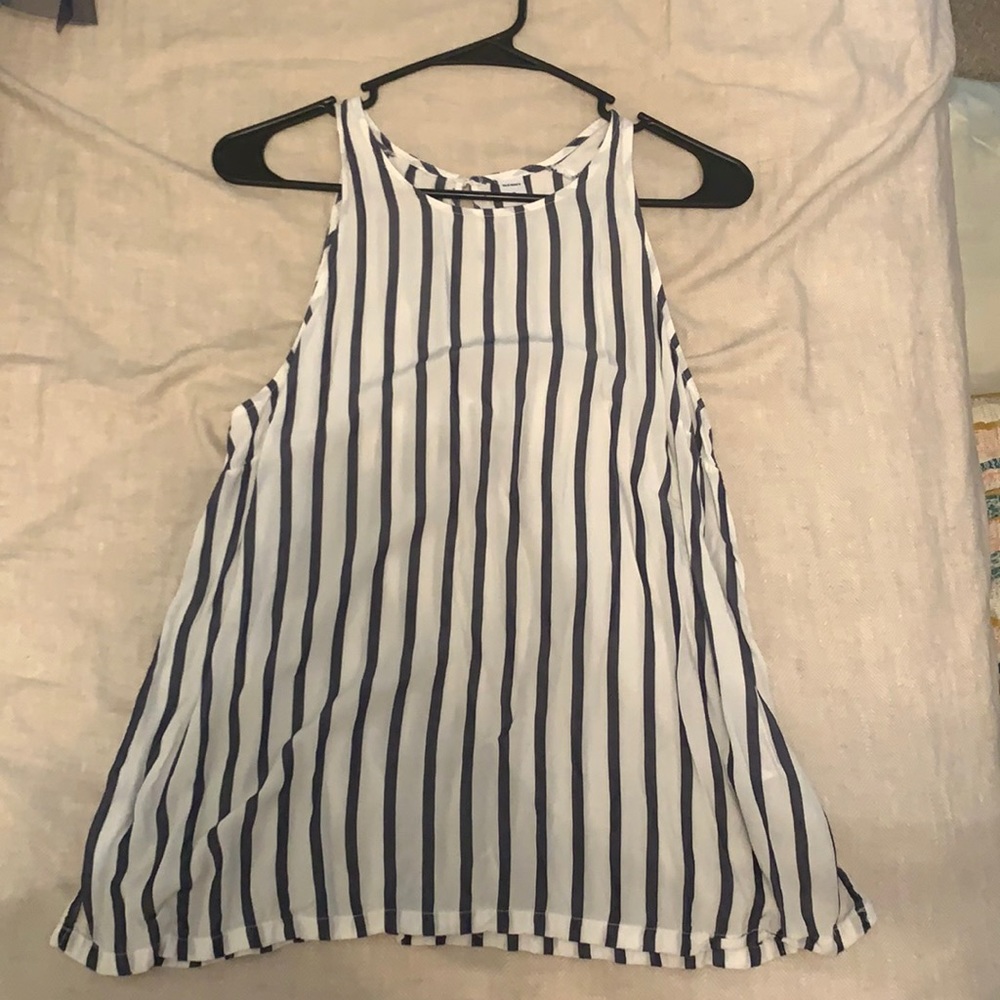 Navy and white tank top